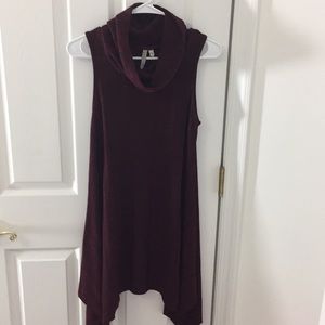 Cowl neck sleeveless dress